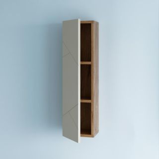 Шкаф навесной с дверью Бриклаер Кристалл 4627125417023 20 см латте